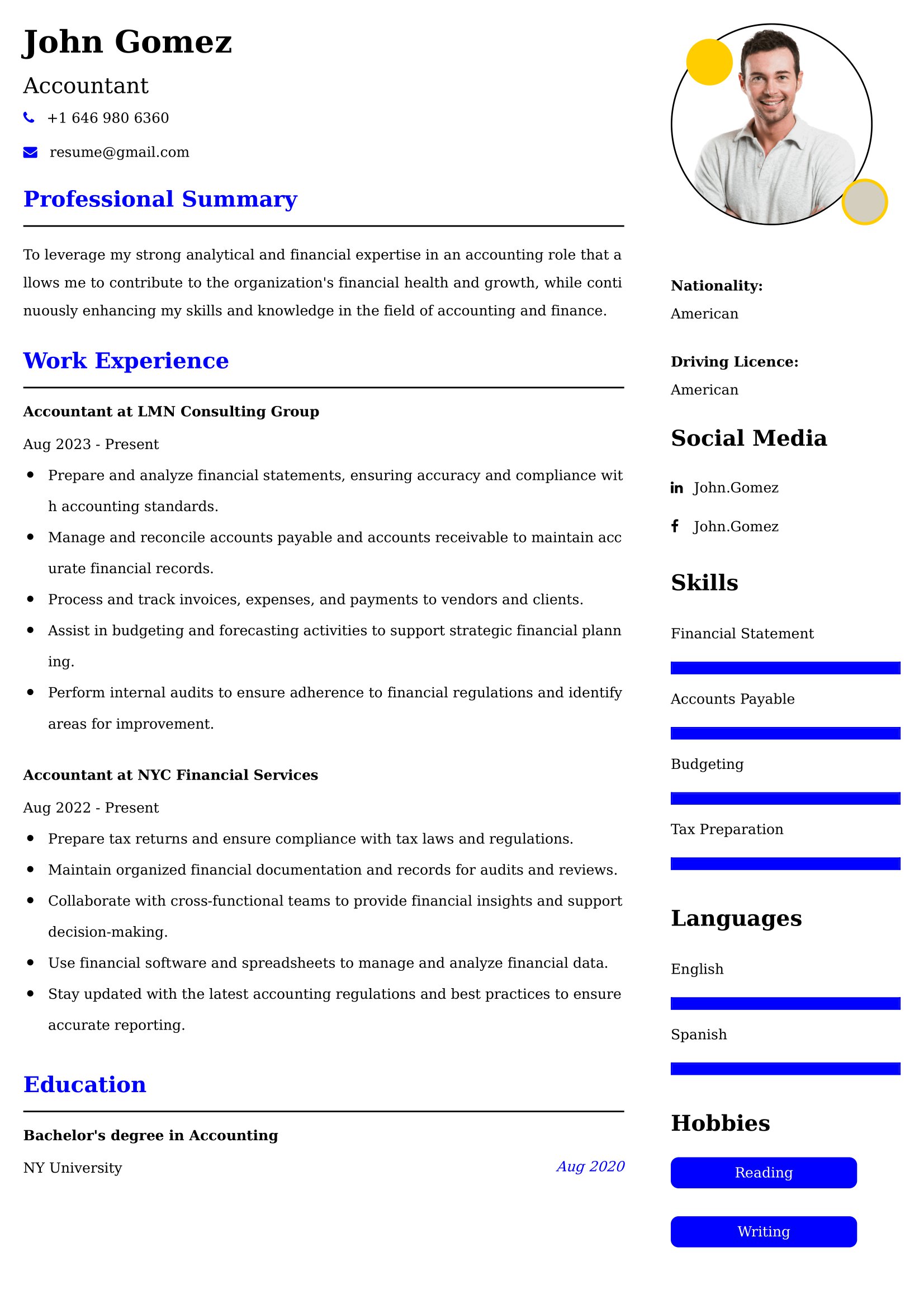 Professional Accounting CV Examples | 75+ ATS-Optimized Samples and Guide